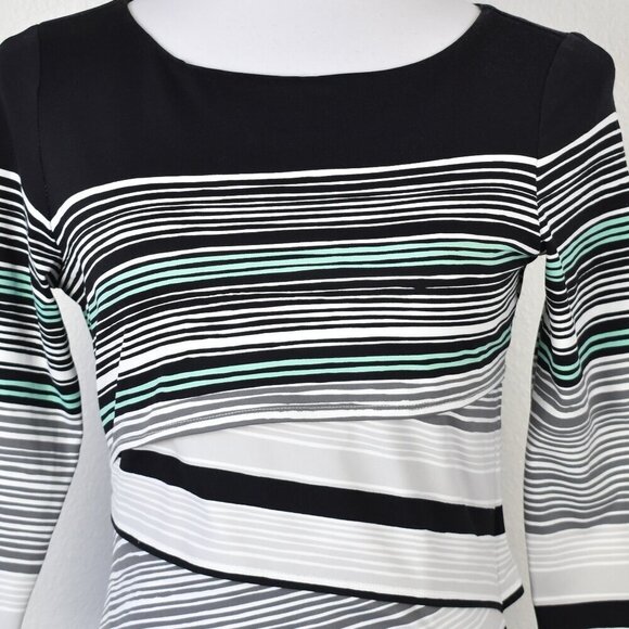 J. McLaughlin NICOLA Tiered Striped Sheath Dress - S - Picture 2 of 8